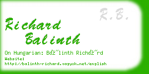 richard balinth business card